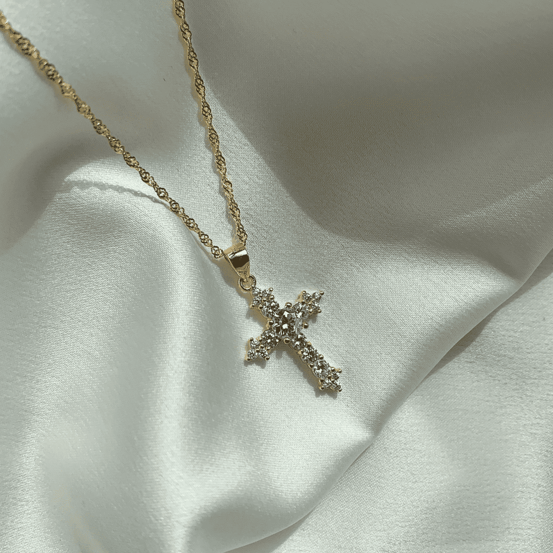 [OAK JURI]Delicate Cross Shape Necklace