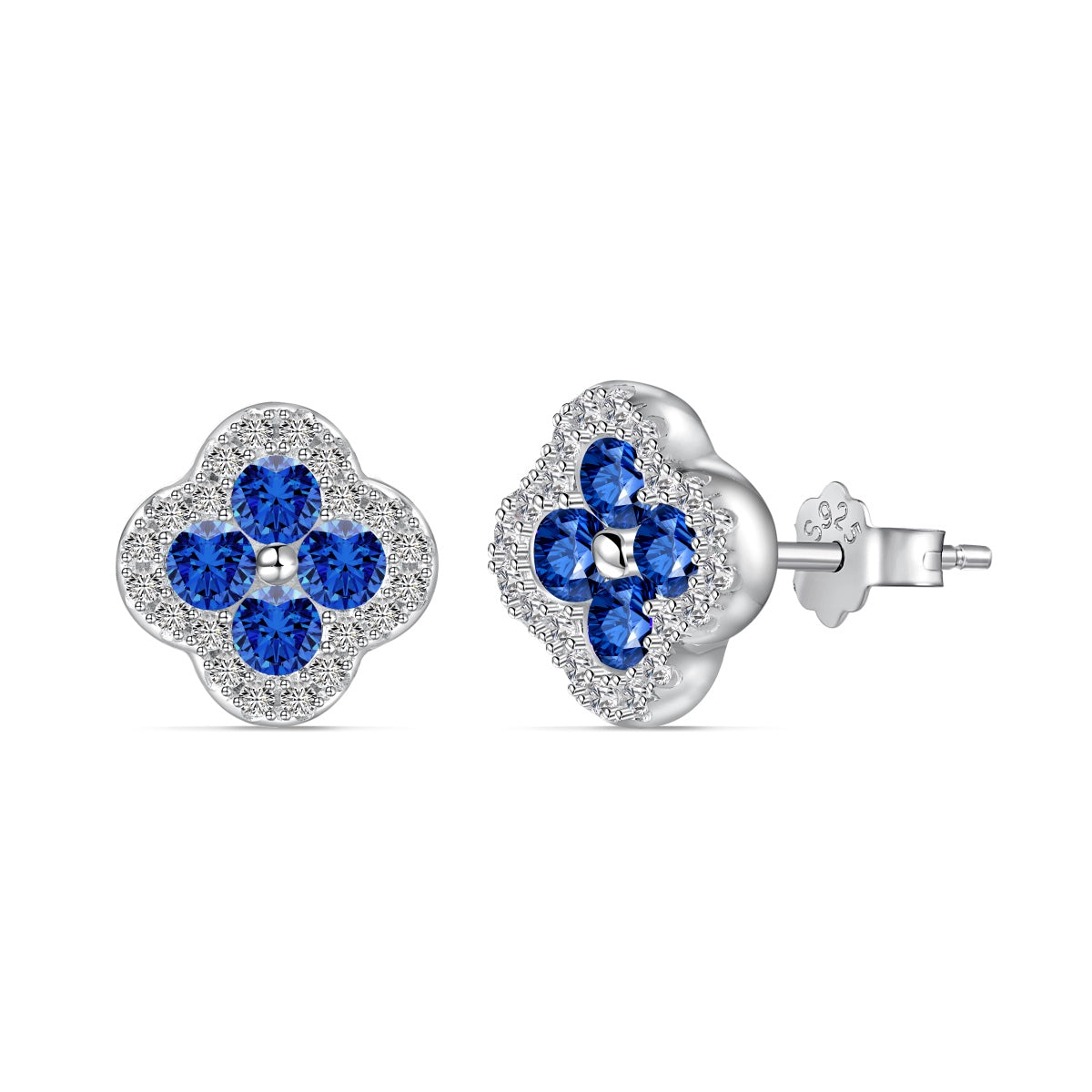 [OAK JURI]Four-Leaf Clover Flower Shaped Earrings