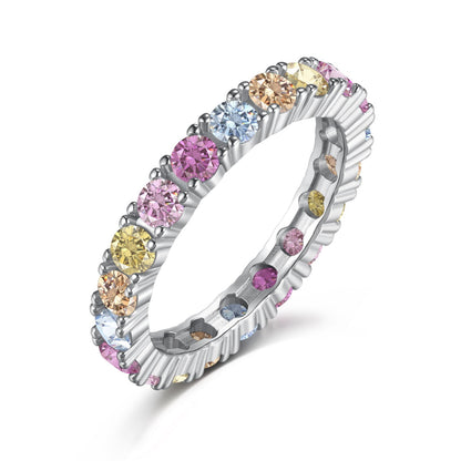 [OAK JURI]Dazzling Lustrous Round Cut Tennis Ring