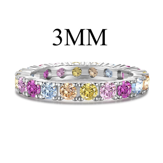 [OAK JURI]Dazzling Lustrous Round Cut Tennis Ring