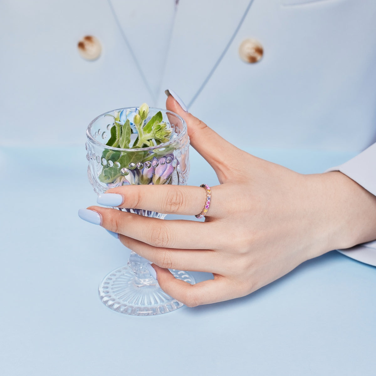 [OAK JURI]Dazzling Resplendent Round Cut Party Ring