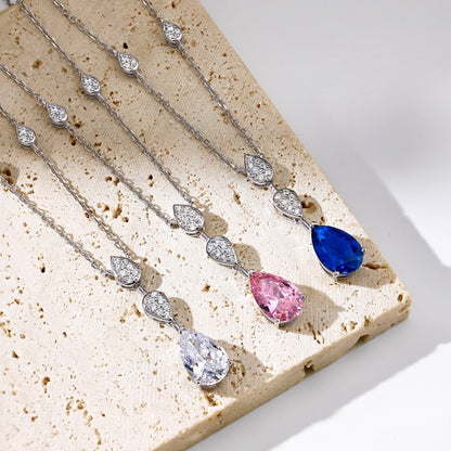 [OAK JURI]Dazzling Pear Cut Necklace
