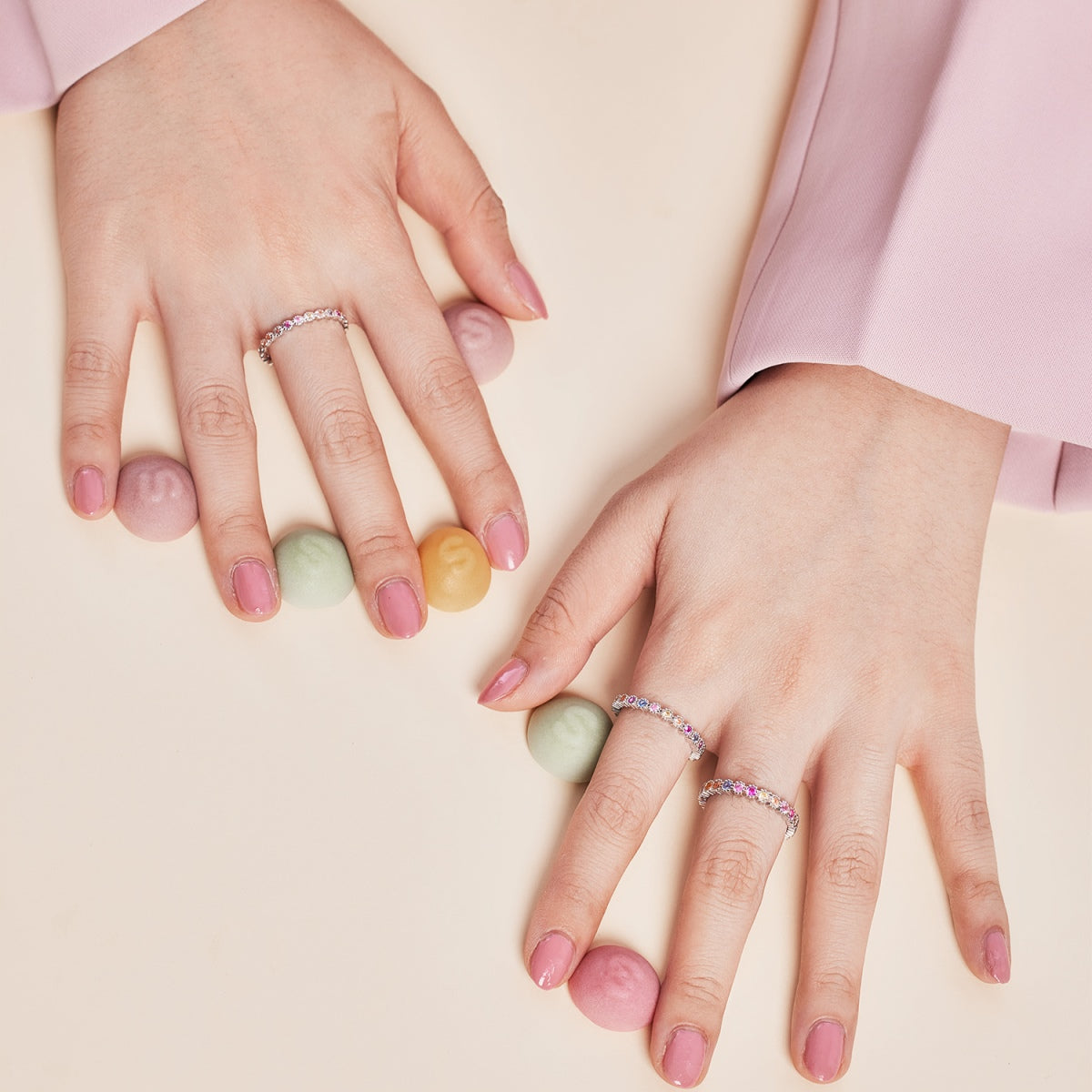 [OAK JURI]Unique Scintillating Round Cut Daily Ring