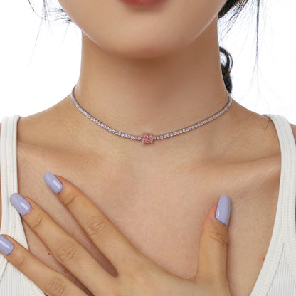 [OAK JURI]1.0 Carat Shining Oval Cut Necklace