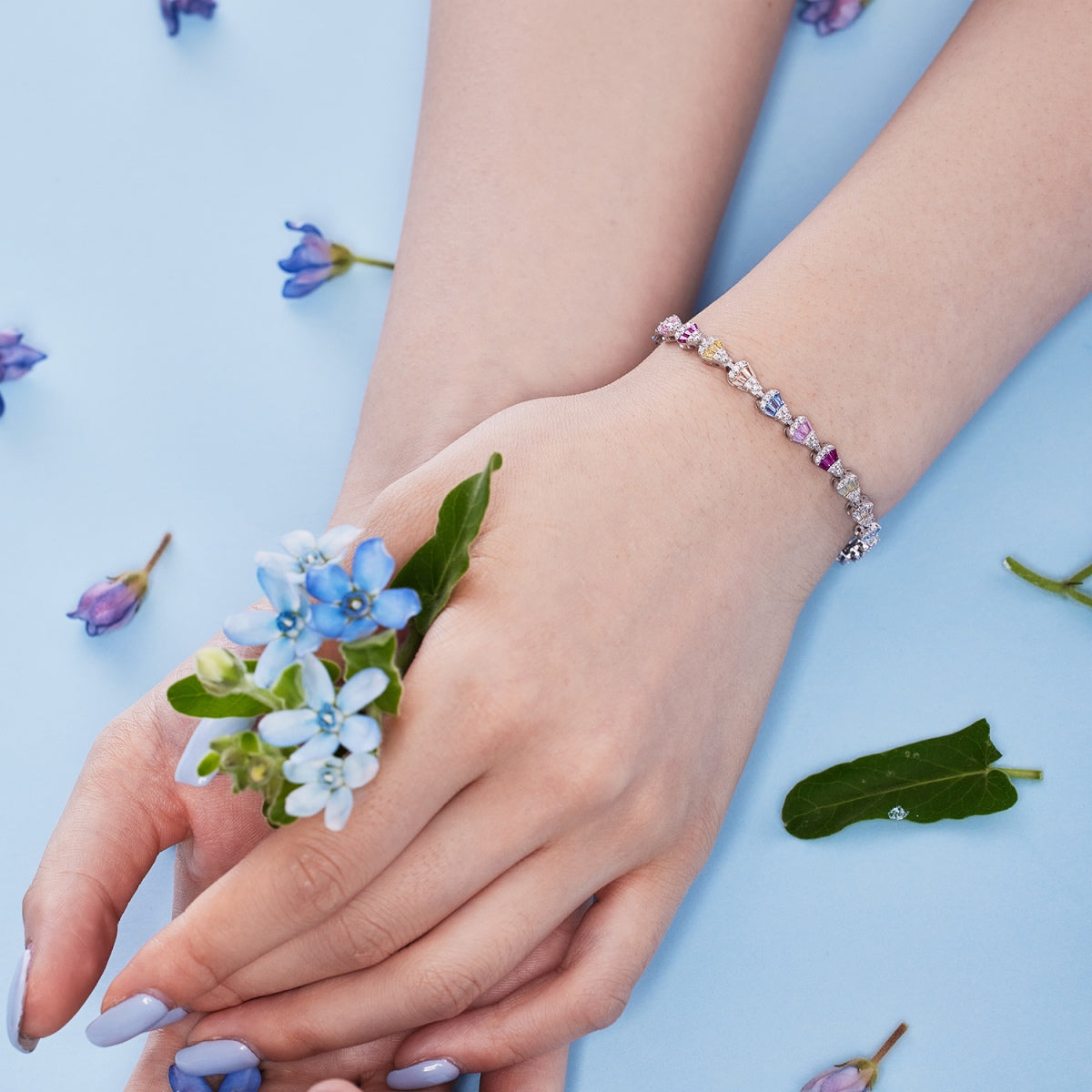 [OAK JURI]Radiant Water Drop Shape Daily Bracelet