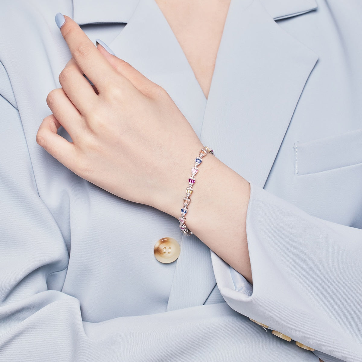 [OAK JURI]Radiant Water Drop Shape Daily Bracelet