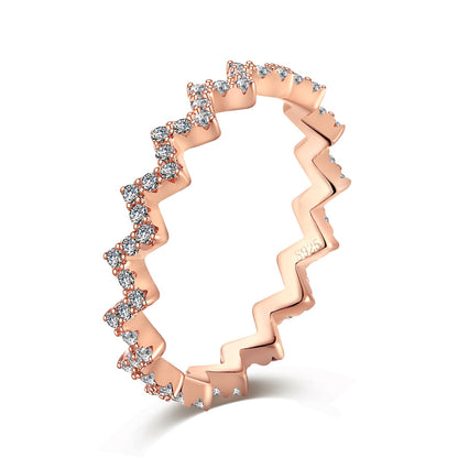 [OAK JURI]Delicate Enchanting Wave Shape Daily Ring