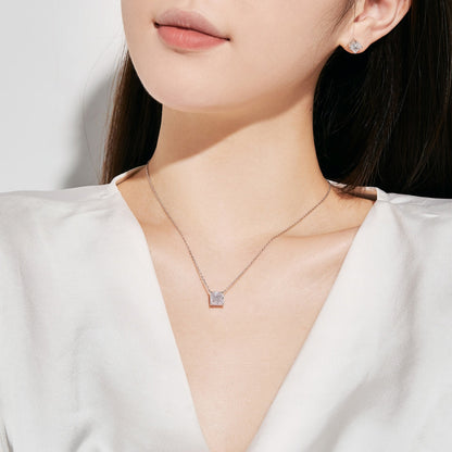 [OAK JURI]1.0 Carat Radiant Princess Cut Wedding Earrings