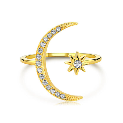 [OAK JURI]Eternity Moon & Star Ring