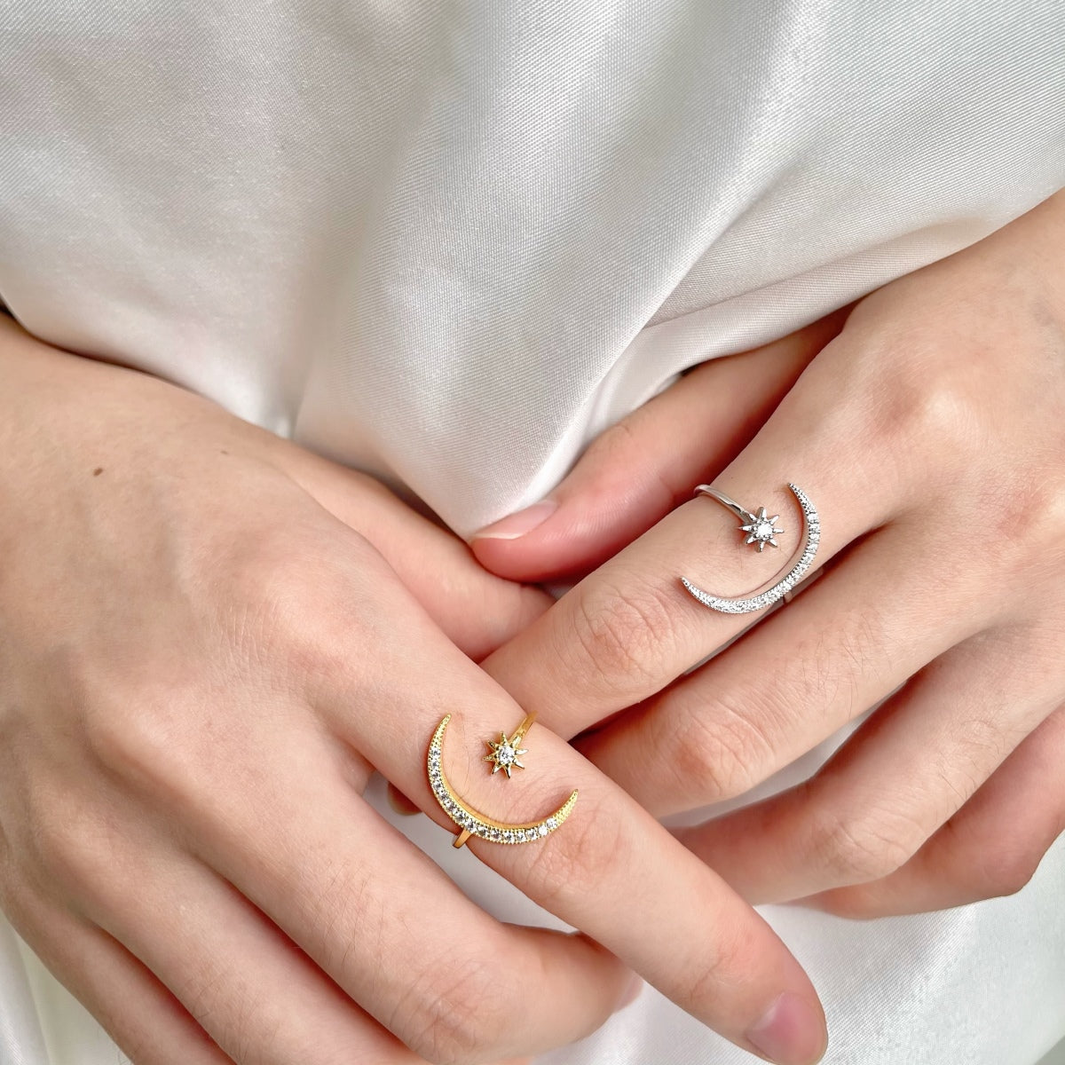 [OAK JURI]Eternity Moon & Star Ring