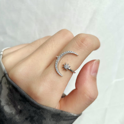 [OAK JURI]Eternity Moon & Star Ring