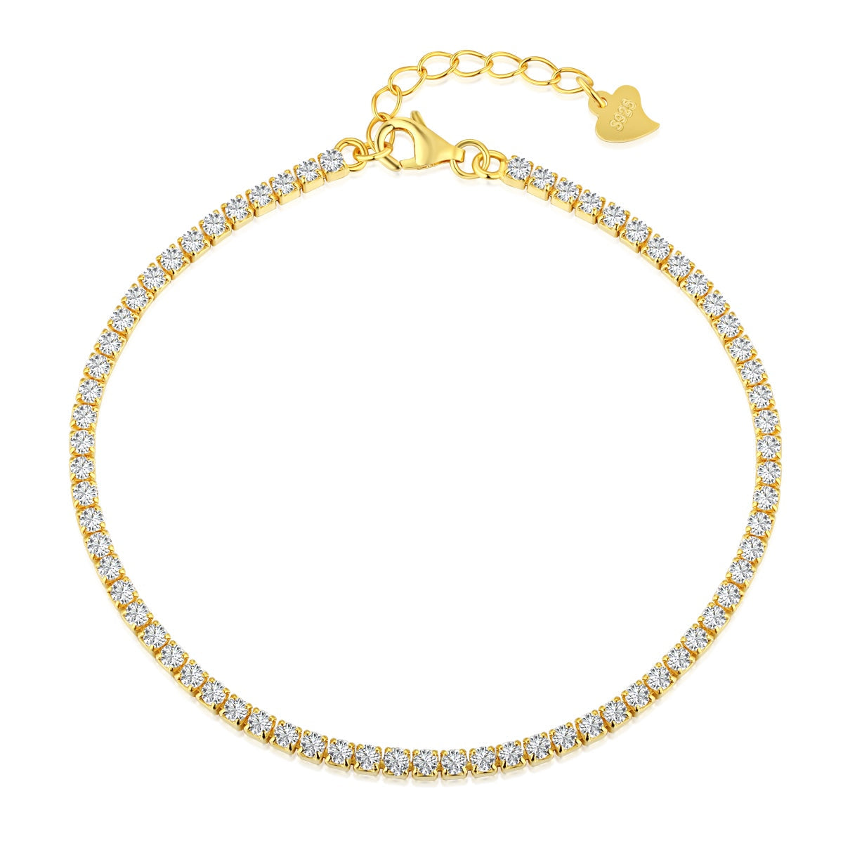 [OAK JURI]Radiant Shinning Princess Cut Tennis Bracelet