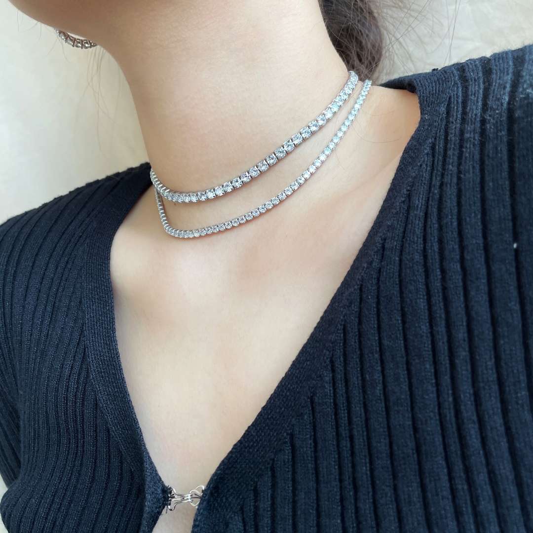 [OAK JURI]Elegant Tennis Chain Necklace