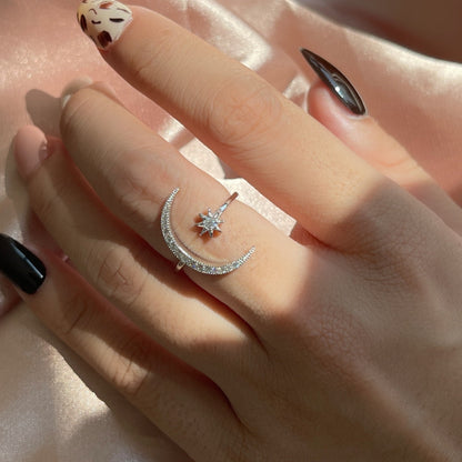 [OAK JURI]Eternity Moon & Star Ring