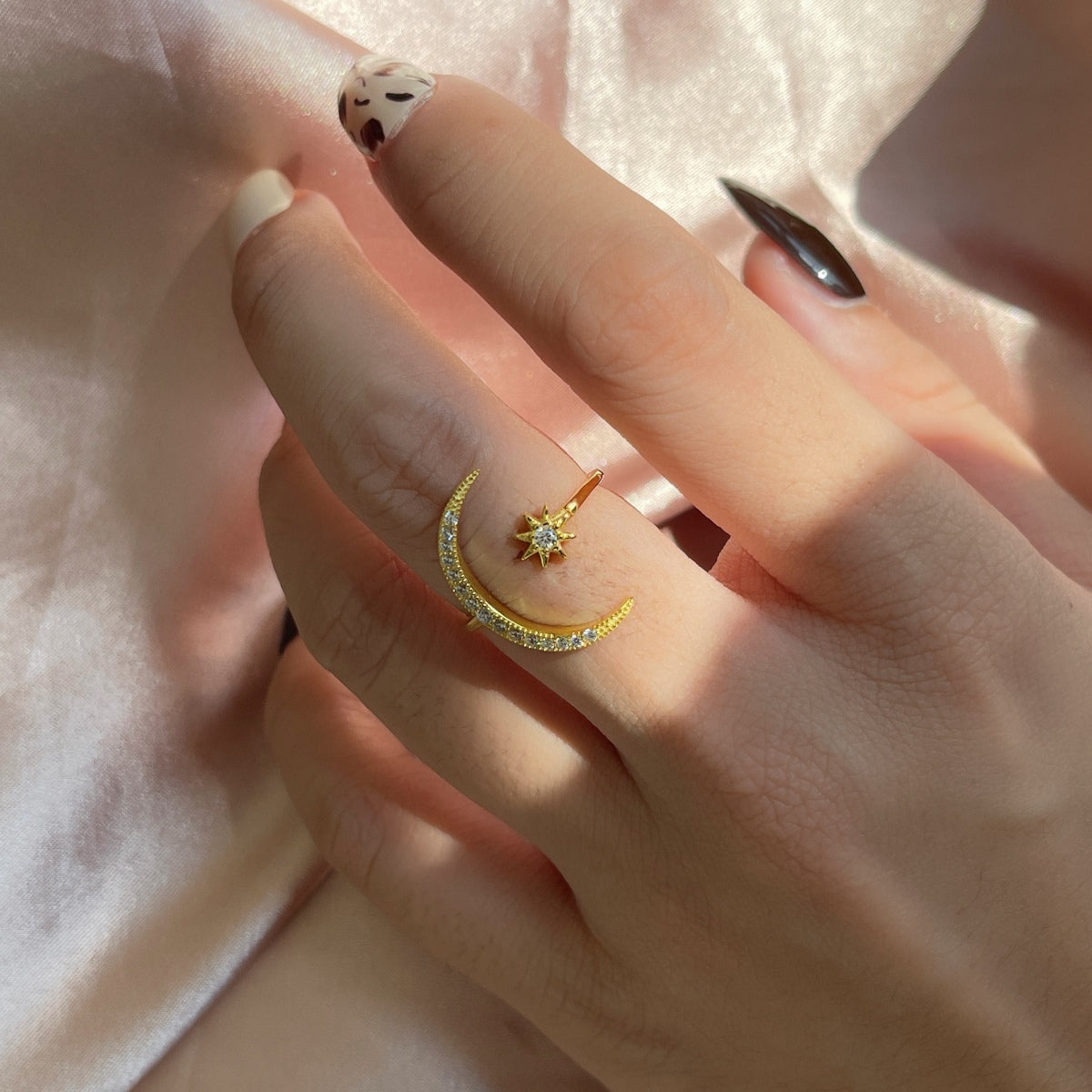 [OAK JURI]Eternity Moon & Star Ring