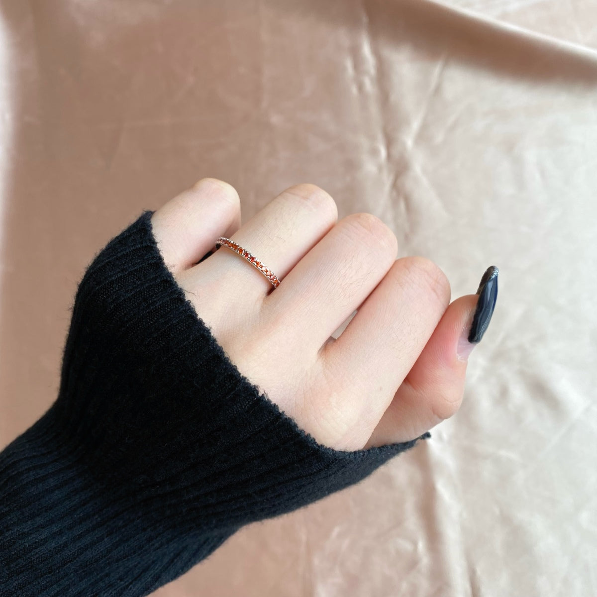[OAK JURI]Delicate Sparkling Round Cut Daily Ring
