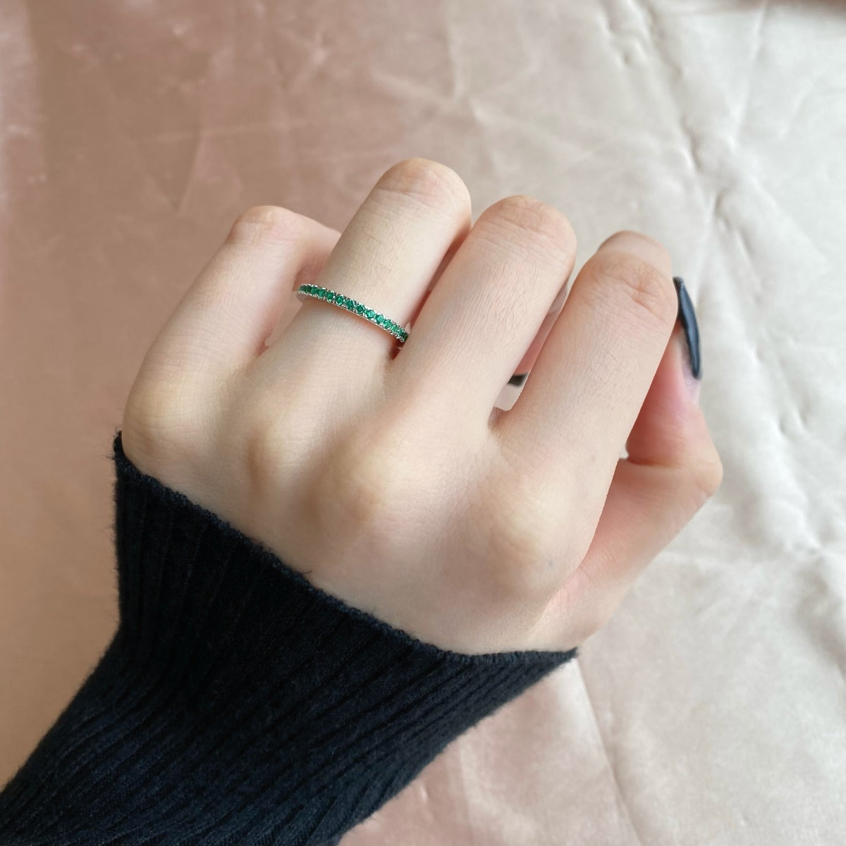 [OAK JURI]Delicate Sparkling Round Cut Daily Ring