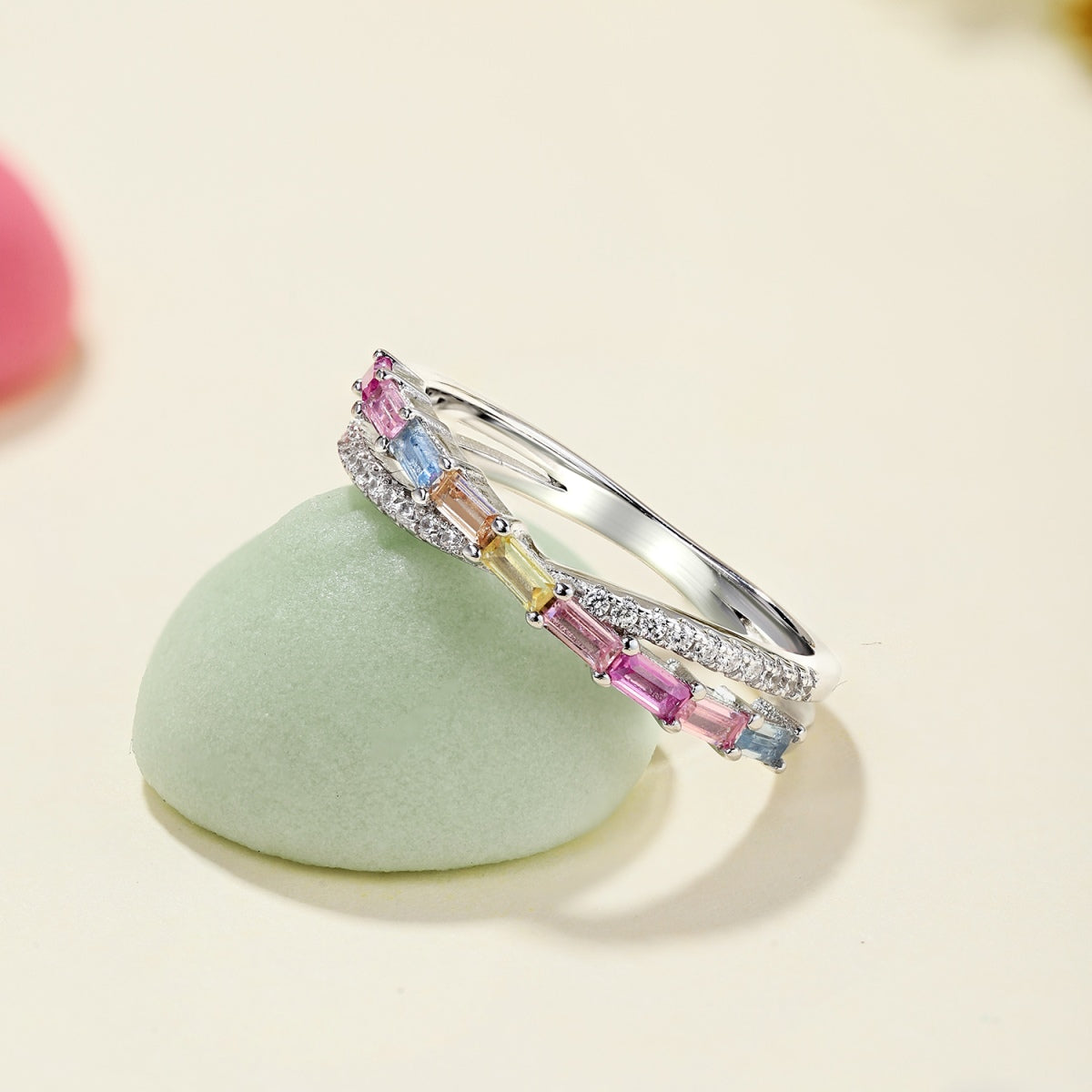 [OAK JURI]Energetic Elegant Radiant Cut Party Ring