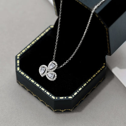 [OAK JURI]Elegant Flower Shape Pear Cut Necklace