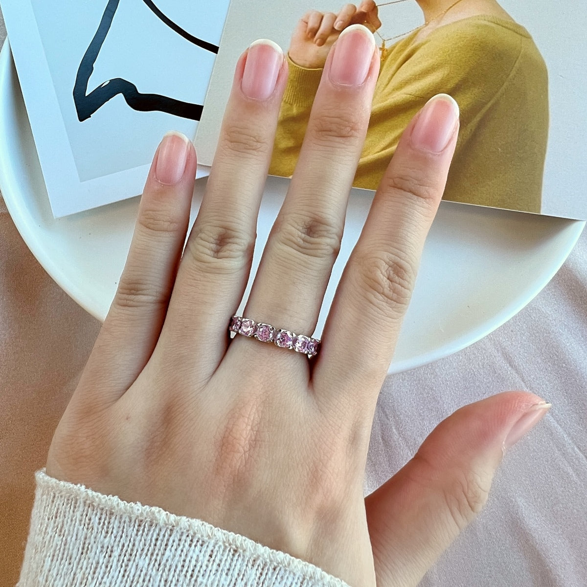 [OAK JURI]Eternity Round Cut Tennis Ring