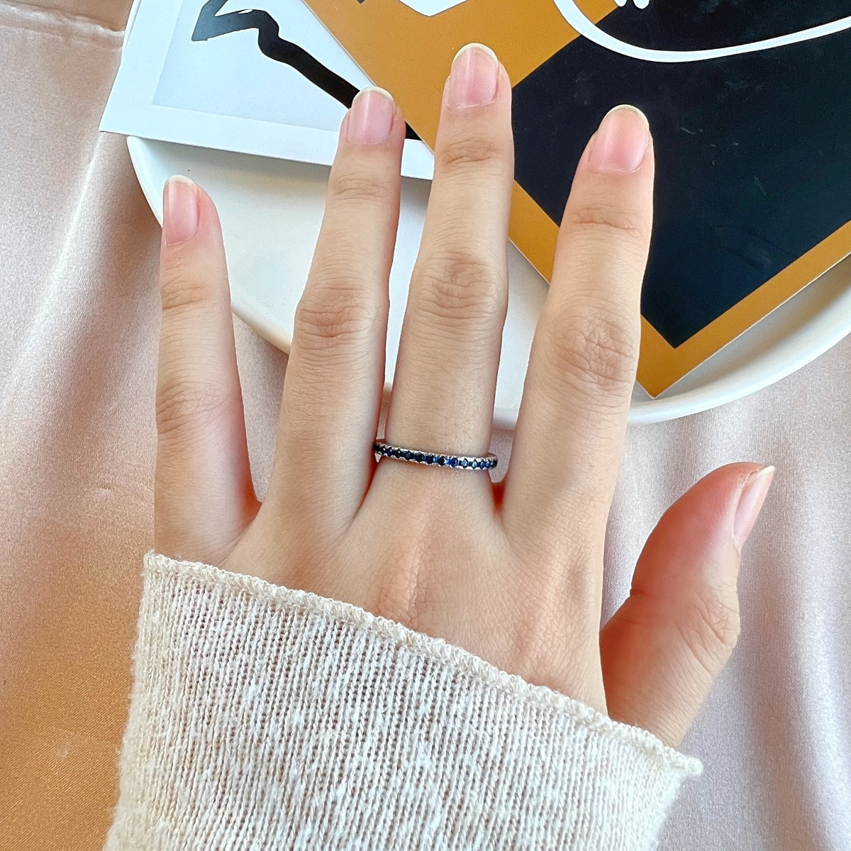 [OAK JURI]Delicate Sparkling Round Cut Daily Ring