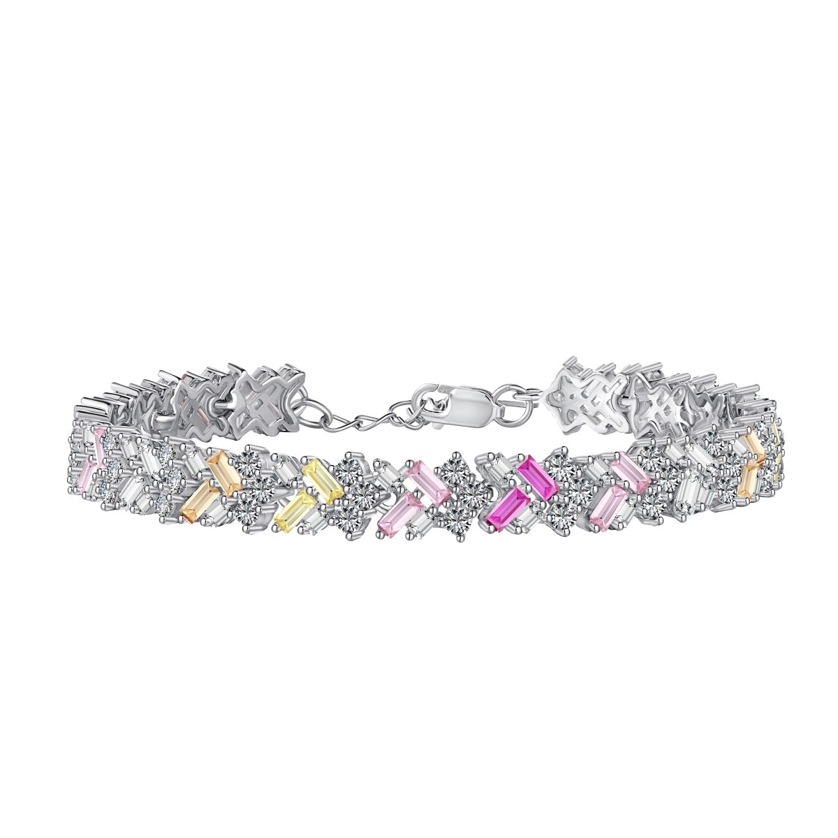 [OAK JURI]Dazzling Unique Multi Shape Daily Bracelet