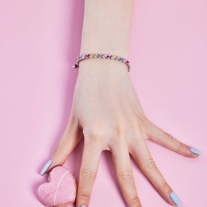 [OAK JURI]Ornate Sparkling Multi Cut Party Bracelet