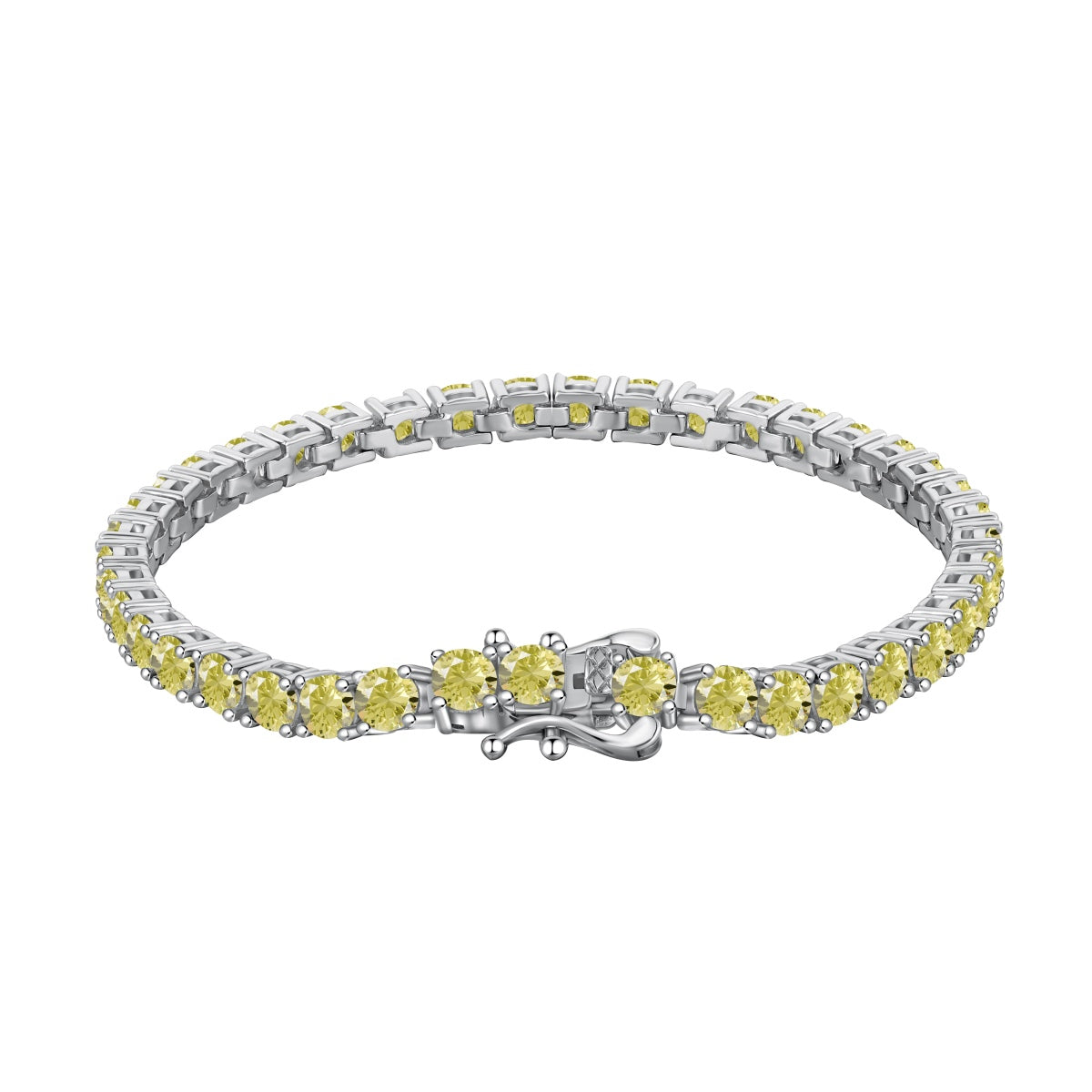 [OAK JURI]Ornate Dazzling Round Cut Tennis Bracelet