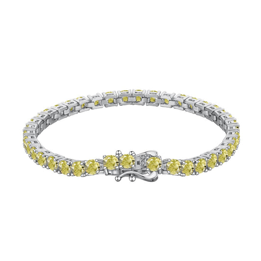 [OAK JURI]Ornate Dazzling Round Cut Tennis Bracelet