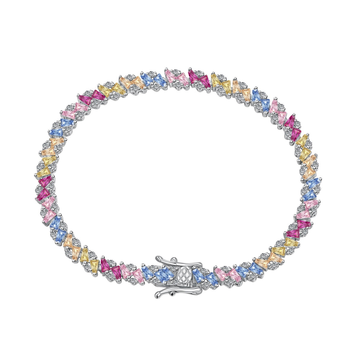 [OAK JURI]Ornate Sparkling Multi Cut Party Bracelet