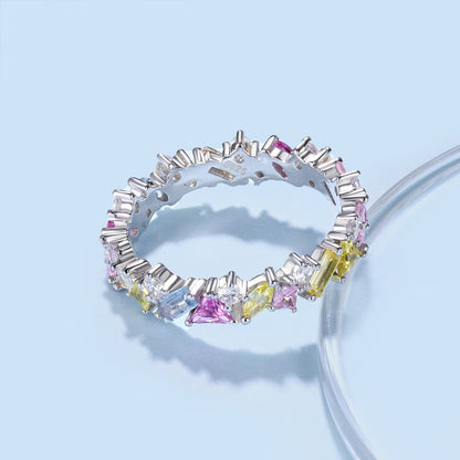 [OAK JURI]Dazzling Polychromatic Multi cut Daily Ring