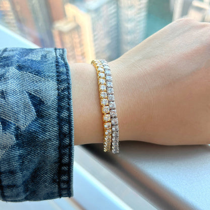 [OAK JURI]Sparkling Radiant Princess Cut Tennis Bracelet