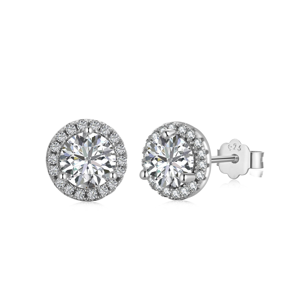 [OAK JURI]Classic Princess Round Shape Earrings