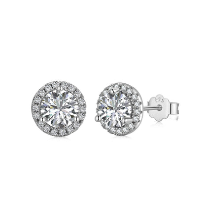 [OAK JURI]Classic Princess Round Shape Earrings