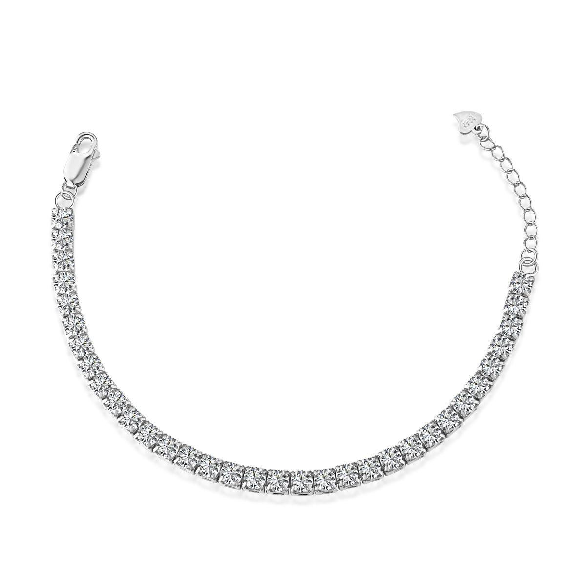[OAK JURI]Sparkling Radiant Princess Cut Tennis Bracelet