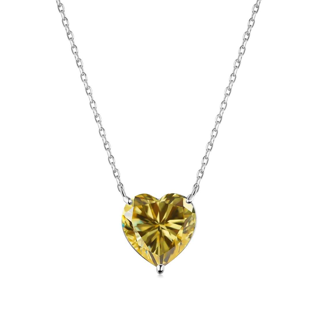 [OAK JURI]6.0 carat Radiant Heart Shape Necklace