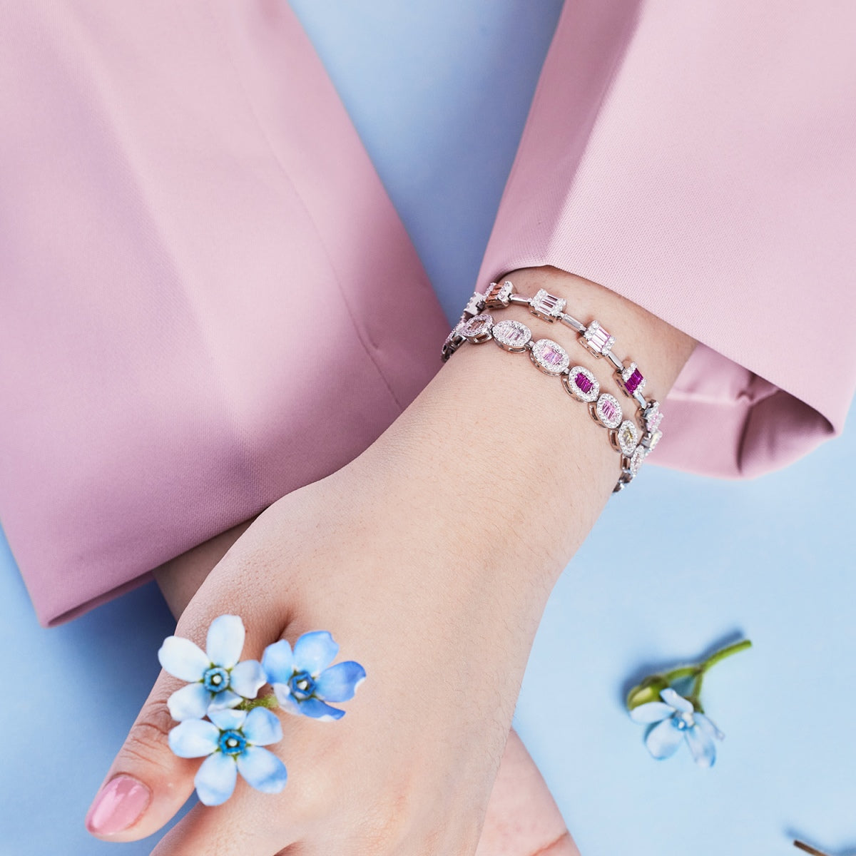 [OAK JURI]Exquisite Ornate Emerald Cut Daily Bracelet