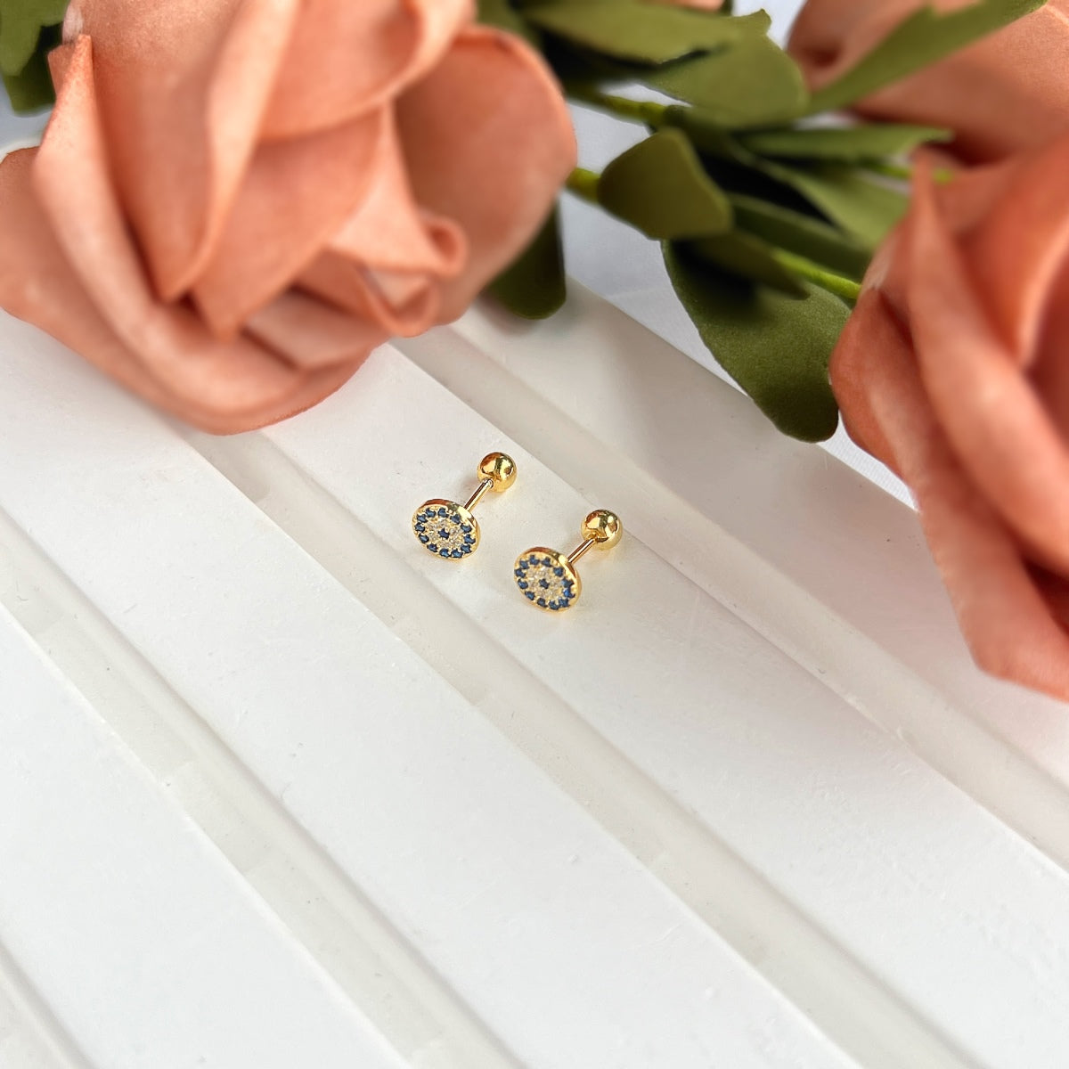 [OAK JURI]Devil's Eye Ear Bone Nail Earrings