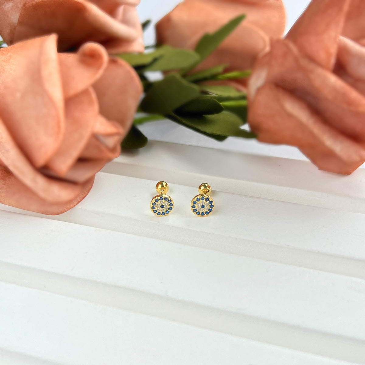 [OAK JURI]Devil's Eye Ear Bone Nail Earrings