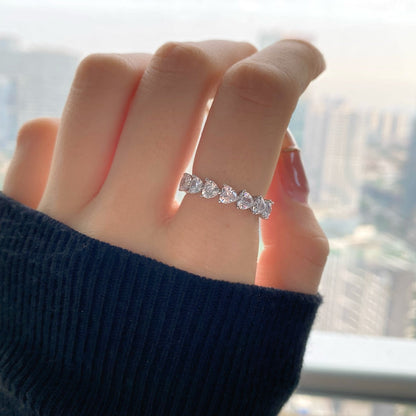 [OAK JURI]0.25 Carat Radiant Romance Heart Cut Lover Ring