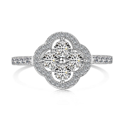 [OAK JURI]Four Leaf Clover Flower Design Ring