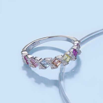 [OAK JURI]Delicate Vibrant Emerald Cut Daily Ring