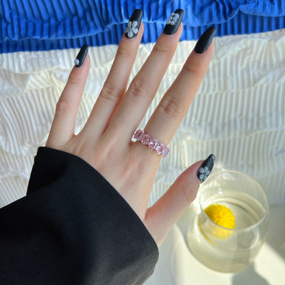 [OAK JURI]Dainty Elongated Cushion Cut Tennis Ring