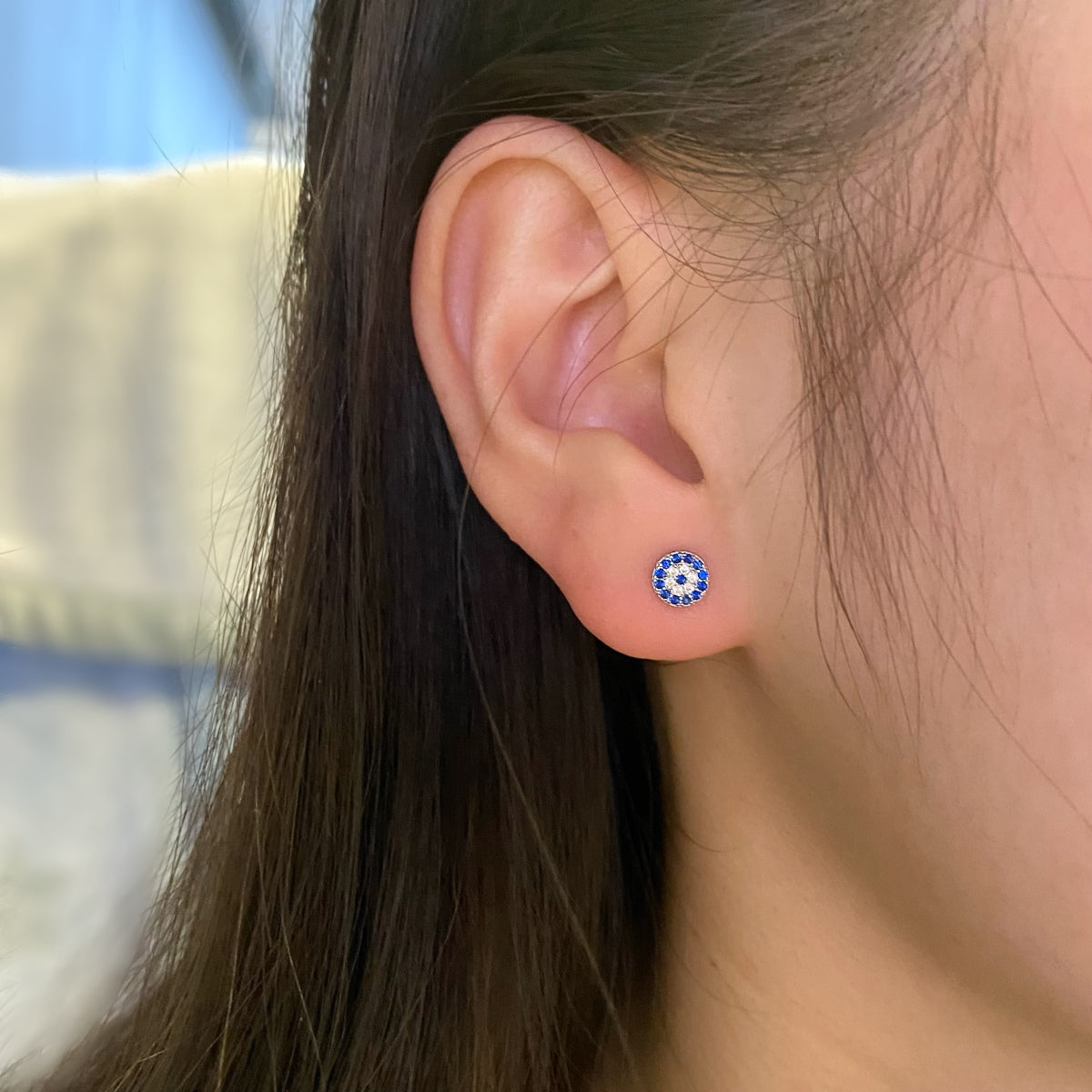 [OAK JURI]Devil's Eye Ear Bone Nail Earrings