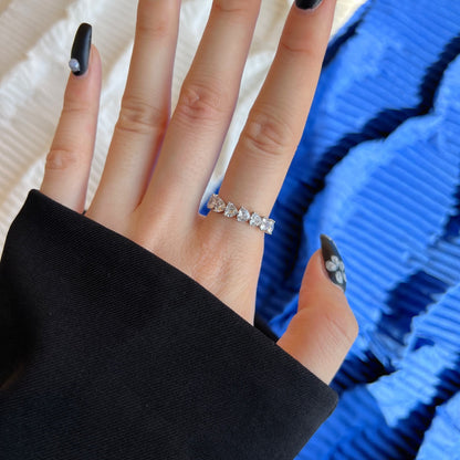 [OAK JURI]0.25 Carat Radiant Romance Heart Cut Lover Ring