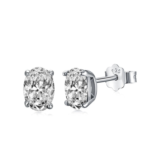 [OAK JURI]Oval Classic Dignified Elegant Earrings