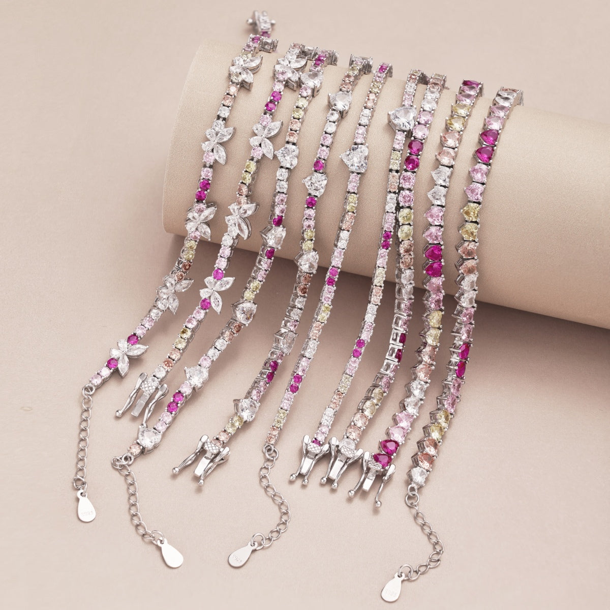 [OAK JURI]Delicate Colorful Emerald Cut Party Bracelet