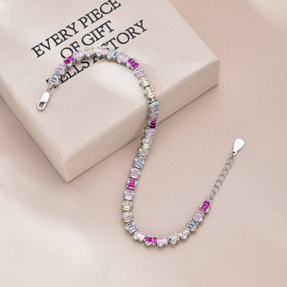 [OAK JURI]Delicate Colorful Emerald Cut Party Bracelet