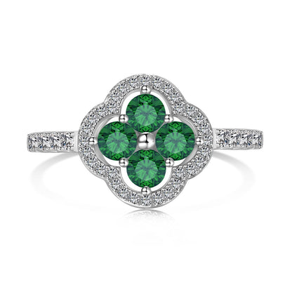 [OAK JURI]Four Leaf Clover Flower Design Ring