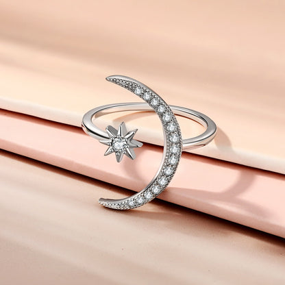 [OAK JURI]Eternity Moon & Star Ring